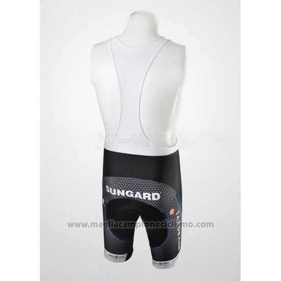 2010 Abbigliamento Ciclismo Saxo Bank Nero e Bianco Manica Corta e Salopette